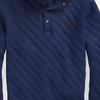 Polo Ralph Lauren SS23 Solid Color Small Pony Embroidered Diamond Pattern Pullover Long Sleeve Sweatshirt Men Sweatshirt Blue 710916640-001