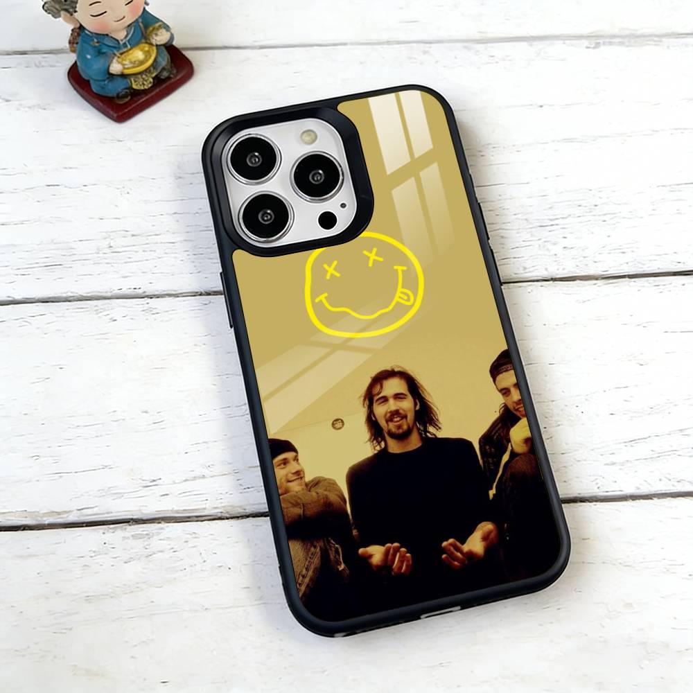 Nirvana Rock Band Phone Case For iPhone17,16,15,14,13,12,11 Plus,Pro Magnetic For Magsafe Wireless Charging iPhone14PRO