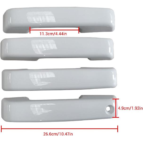 YOUNGERCAR Oxford White Door Handle Cover Fit for 2021-2024 2025 Ford F150 Bronco Door Handle Covers Overlay No Passenger Keyhole No Smart Key Holes