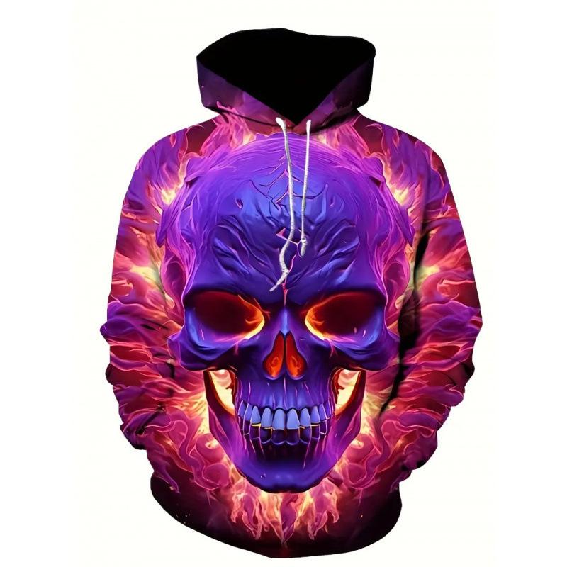 2025 Men's Autumn/Winter Bestseller Halloween 3D Print Hooded Sweatshirt
