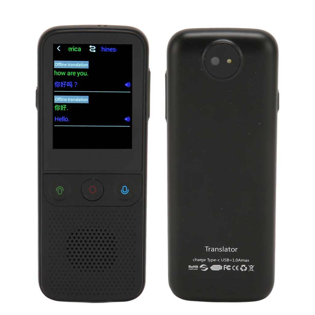 112 Languages Smart Voice Translator 2.4inch   1GB   8GB ROM Portable WiFi Language Translator Device