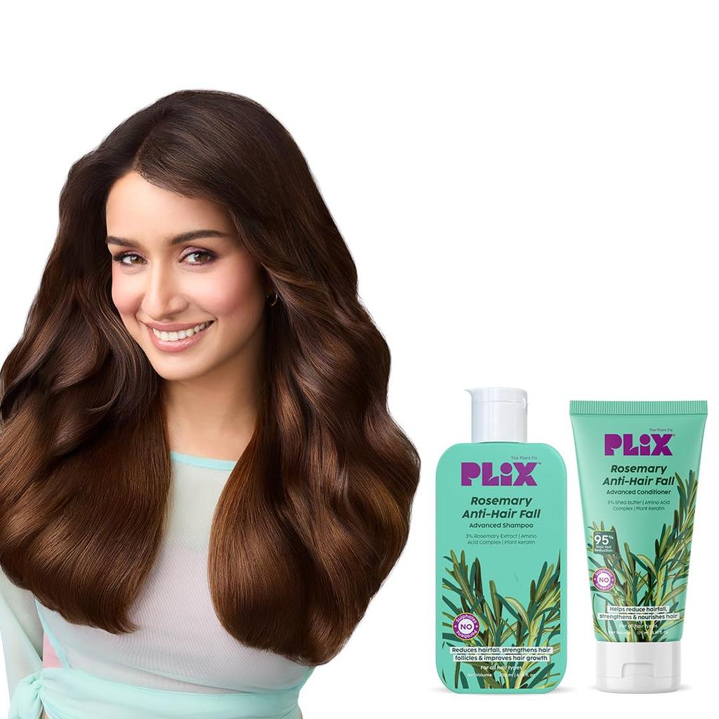 PLIX The Plant Fix Rosemary Anti Hairfall Shampoo 200ml & Conditioner 175ml For Men & Women