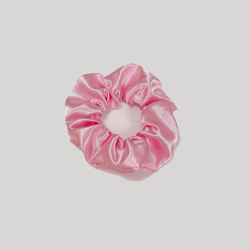 European-American Satin Pleated Hair Tie - French Minimalist Design