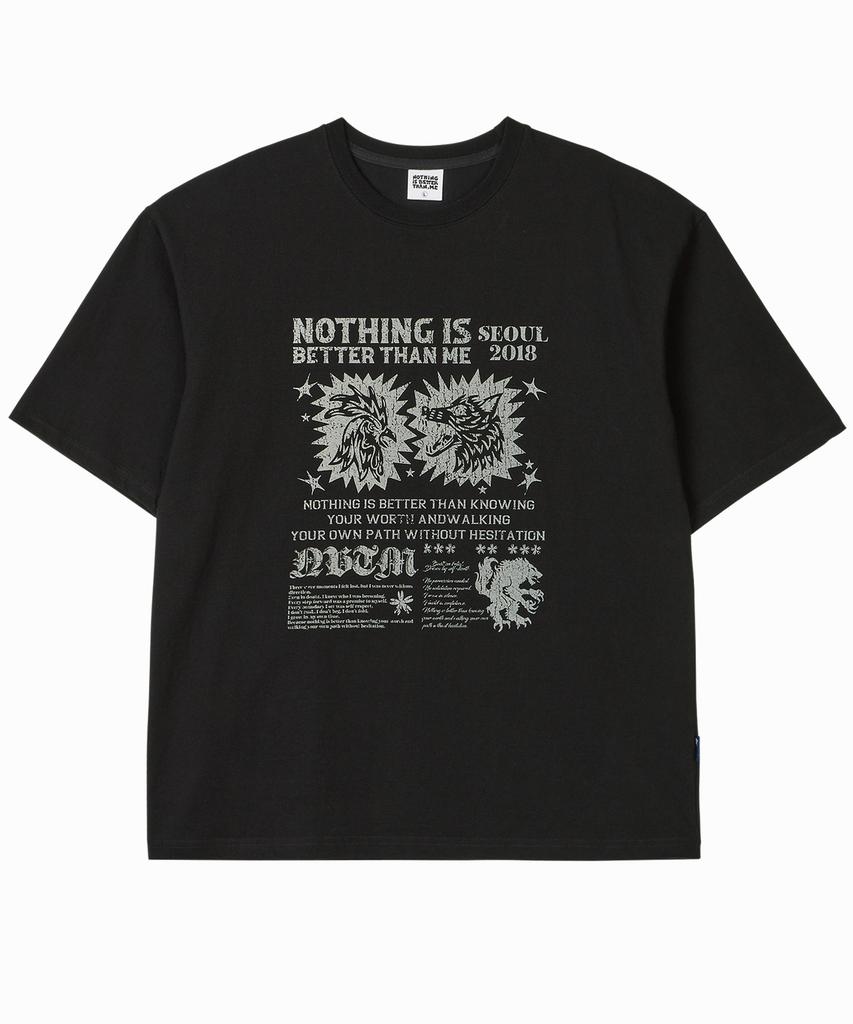 Nasttingijeubeleoldaenmi Retro Graphic Tee_Black