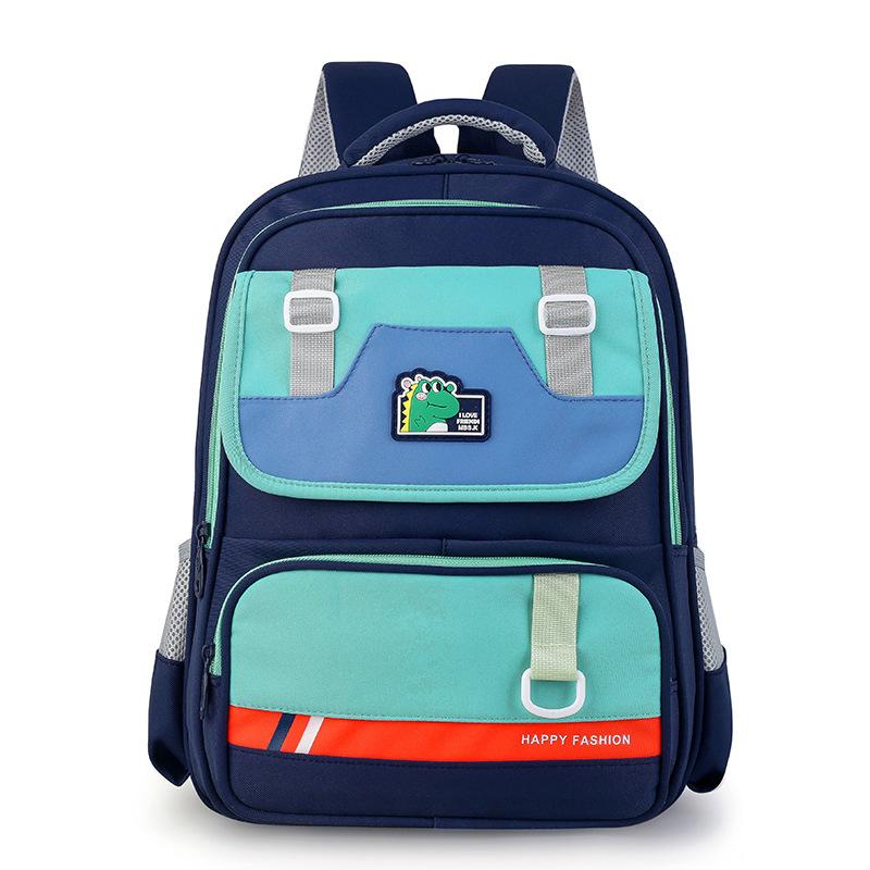 Tide Large Capacity Children'S Backpack Foreign Color Contrast Boys And Girls Backpack Kindergarten Primary School Bag