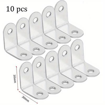 10pcs L-Shaped Bracket Gusset Plate Joint Right-Angle Bracket