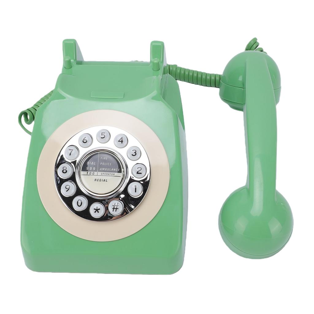 Antikes Telefon Schnurgebundenes Festnetztelefon Vintage Klassisches Haustelefon mit Wahlwiederholungstasten RJ11 Anschluss