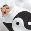 Yin Yang symbol Throw Blanket Luxury Designer Flannel Fabric Luxury Throw Blankets For Baby Blankets