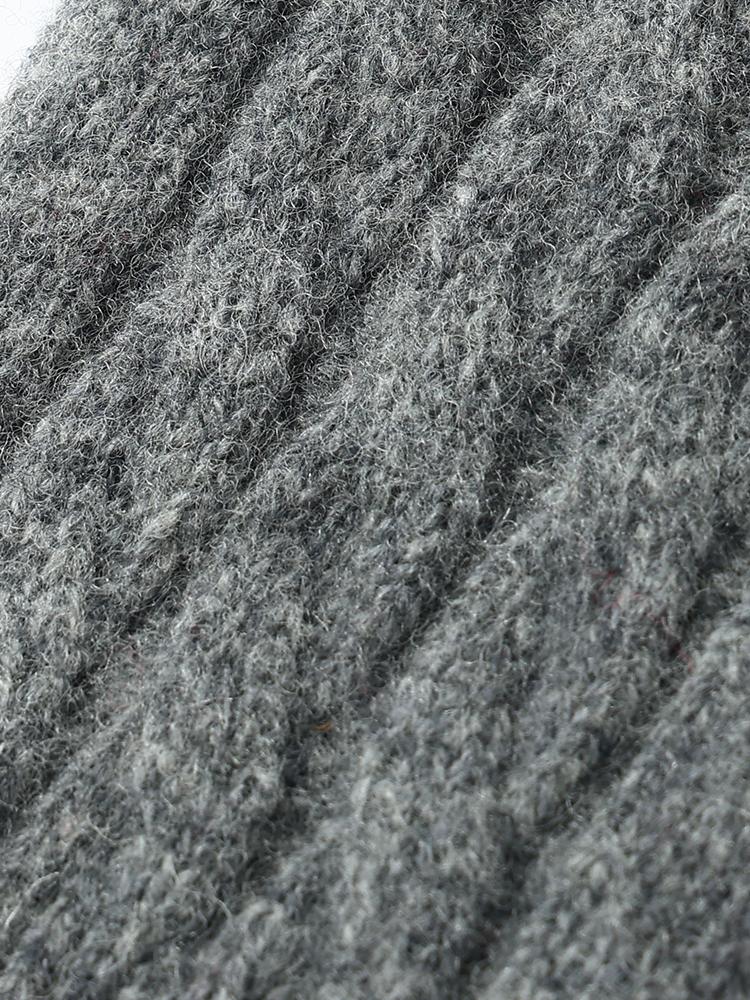 Pure Wool Knit Mittens Autumn Winter Fingerless Gloves Cable Seamless Comfy Warm 100 Wool Thumb Hole Mitts Unisex