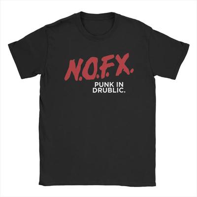 Herren T-Shirt Tops Tees Nofx Band Neuheit Baumwoll T-Shirt Kurzarm T-Shirt Tops Tees