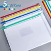 A4 Zippered Transparent File Bag - Exam Stationery Bag for Students