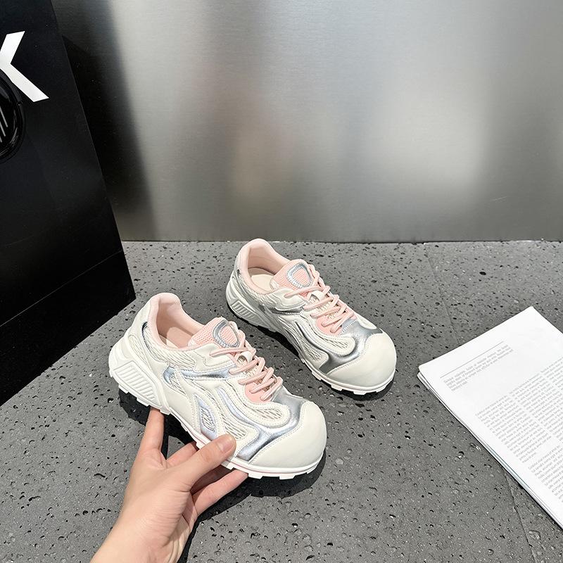 European Products Popular Thick-soled Ugly Cute Shoes Women's 2025 New Versatile Small Man Height Increase Casual Sports Shoes Trendy Shoes Fashion