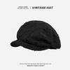 Retro Pleated Cloud Octagonal Hat Children Spring And Autumn Casual Versatile Literary Beret Showing Small Face