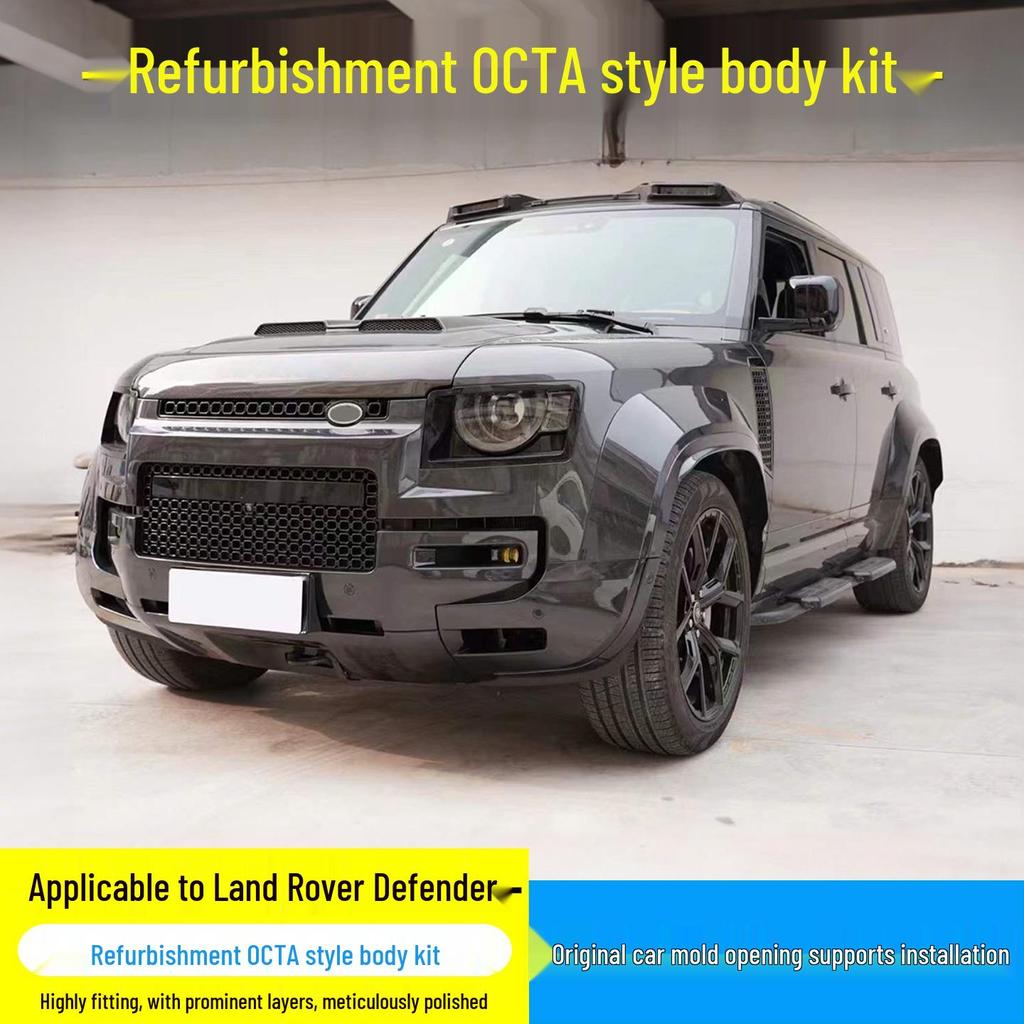 Land Rover Defender 110 (2020-2026) OCTA Wide Body Kit: Front & Rear Bumpers, Fender Flares, Grille.