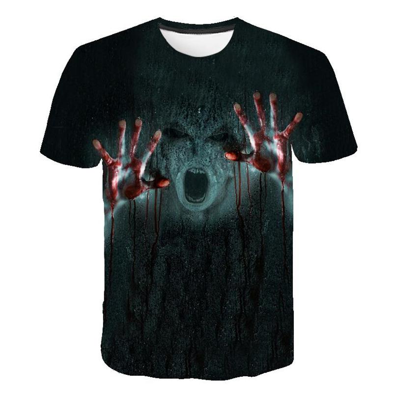 Palm Graffiti Painting T-shirts Men's Clothing 3D Printed Design Round Neck Short Sleeve Tops Breathable Comfortable T-shirt