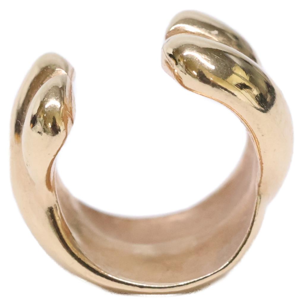 Ete K10 Cross Design Single Ear Cuff Earring Yellow GoldUsed