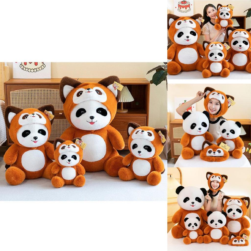 Adorable Panda And Raccoon Plush Toy Perfect For Cuddly Sleep Companion Gift