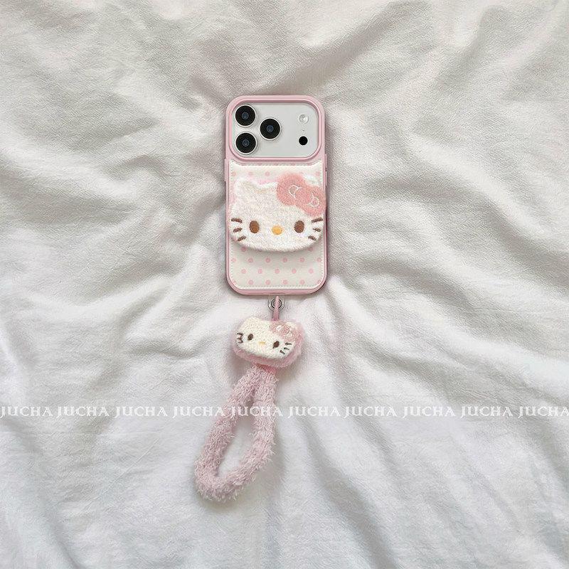 Hello Kitty Polka Dot iPhone 16/15 Case for 17promax - Stylish Autumn/Winter Design