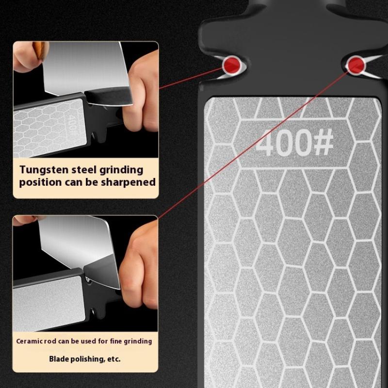 Knife Sharpener Diamond Bars 400 Grit Multi-Tool Kitchen Knives Tungsten Steel Ceramic Grinding Double-Sided Whetstone