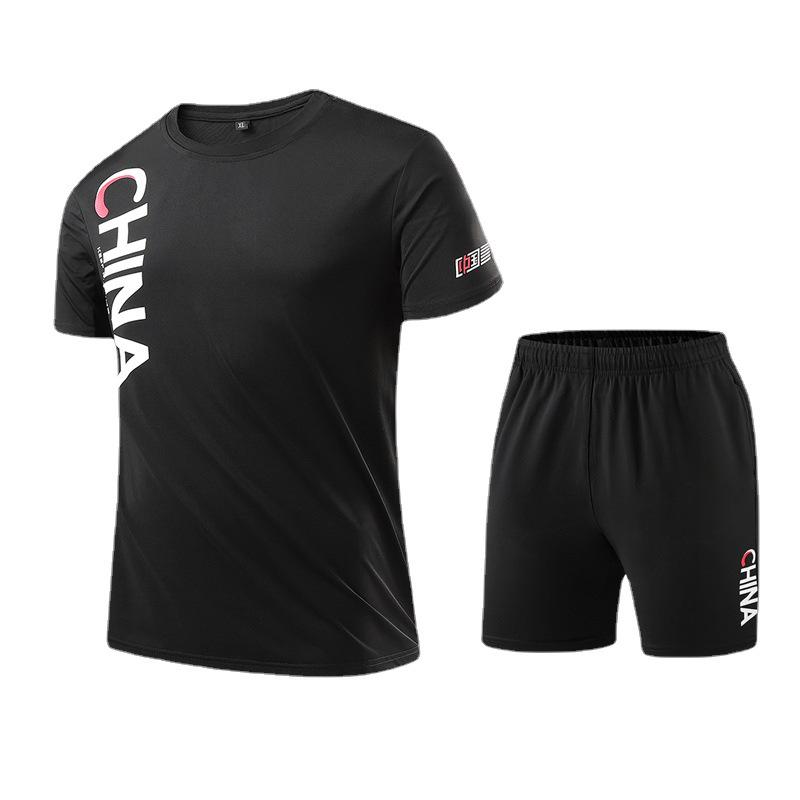 2020 Summer Quick-Dry Men's & Women's Casual Sports Set: Short-Sleeve T-Shirt & Shorts for Fitness, Coaching, & Basketball