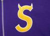 Supreme Devil S Logo Zip Up Hooded Sweatshirt "Purple"