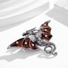 Animal Dragon Brooch With Zinc Alloy Construction For Fashionable Wear In Autumn 2024