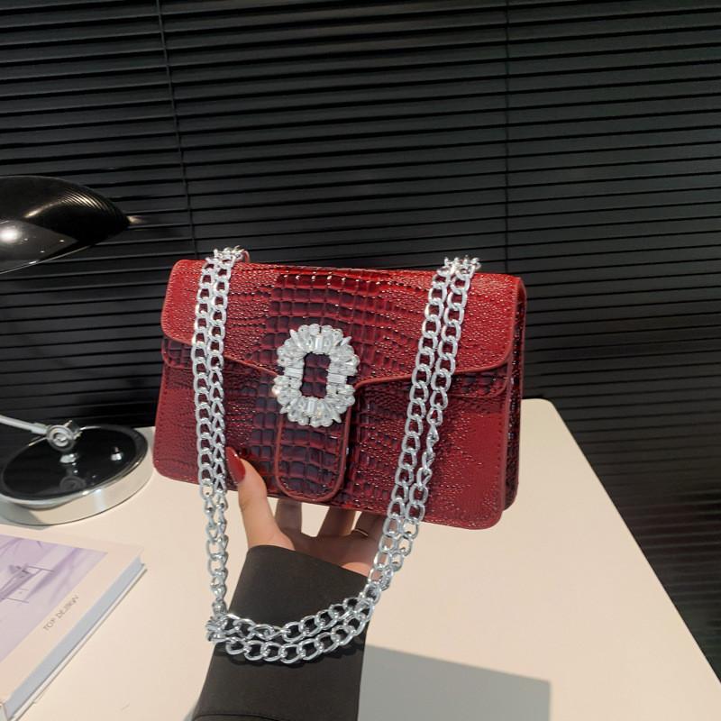 Pu Small Square Bag With Zipper Closure For Daily Casual Use