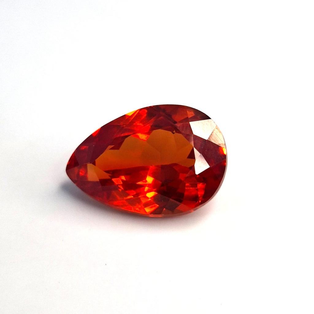Beautiful Orange Sapphire Natural Pear Cut 17-19 Ct Certified Loose Gemstone