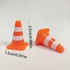 10pcs Mini Traffic Signs Roadblock Toy for Kids Construction Car Theme Party Traffic Cone Sport Training Figurines & Miniatures