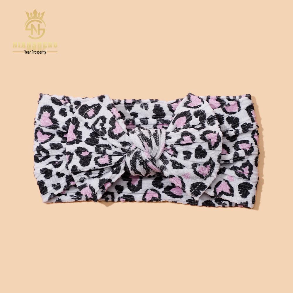 New European & American Baby Headband: Cute 3D Bow, Digital Print & Nylon Jacquard