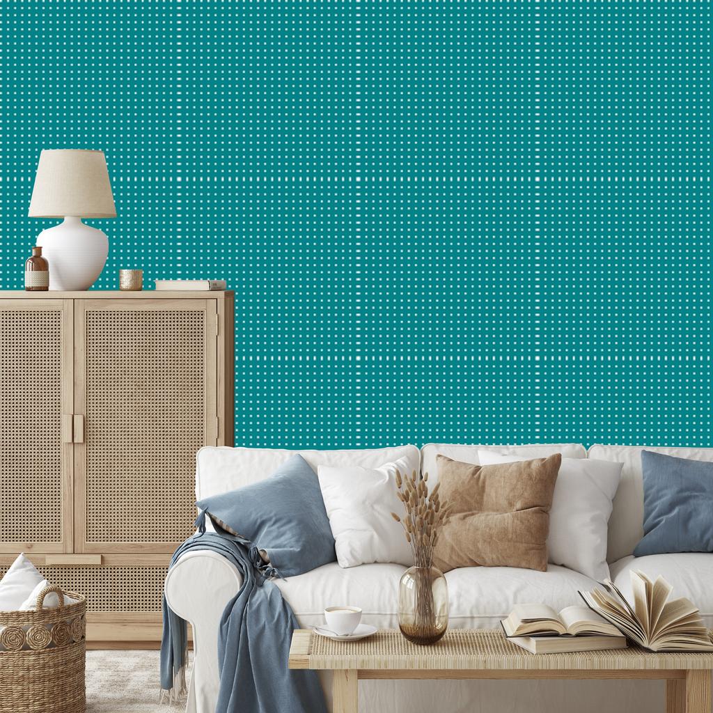 Turquoise Dots Wallpaper, Turquoise Background for Living Room and Bedroom 50x1000
