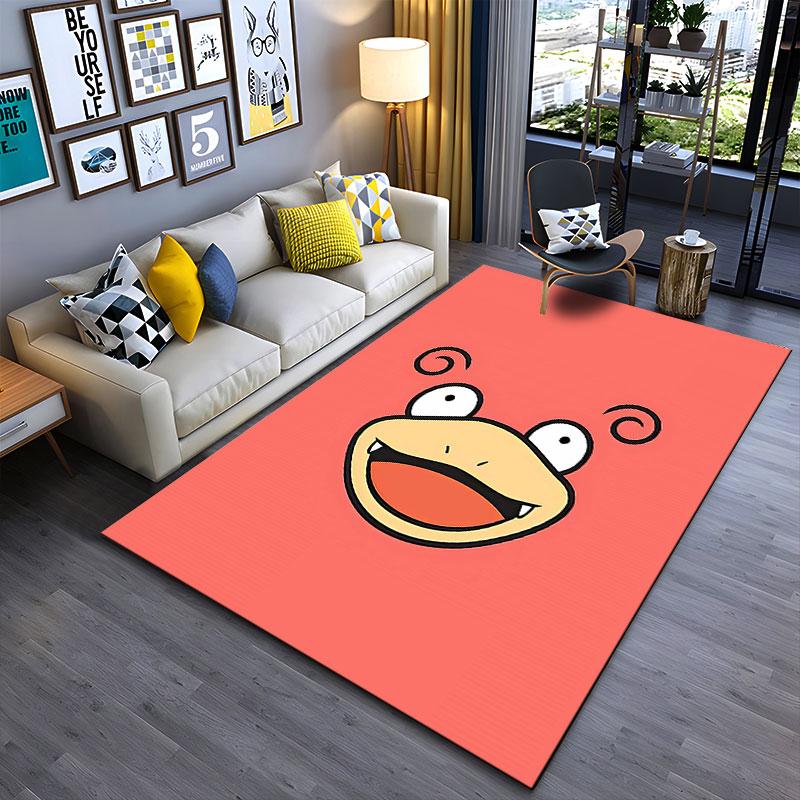Cartoon Face On Pink Background Suitable As a Non-slip Mat for the Living Room or Bedroom Sofa