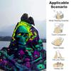 1pc Skull Printing Lightweight Flannel Blanket, Comfortable and Warm Blanket, for Camping Sofa Bed and Couch Office, Suitable for Gift Blanke