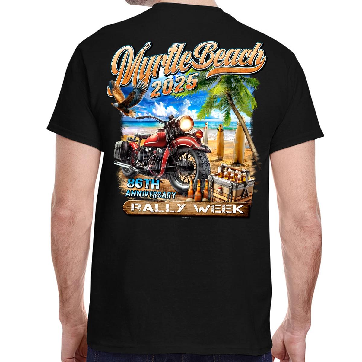 2025 Myrtle Beach Bike Rally Chill Beach T-Shirt No Harley XXXXL