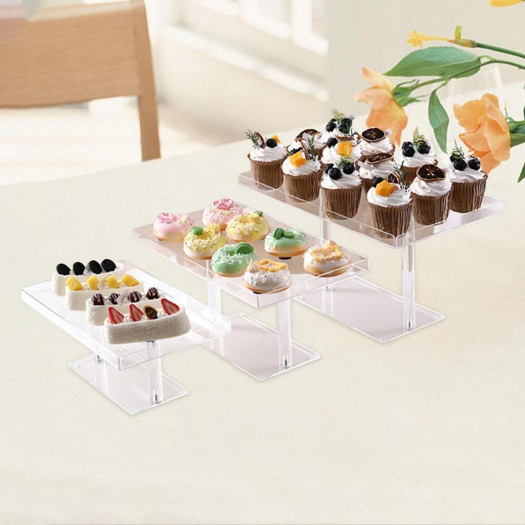 Acrylic Cupcake Display Stand Sturdy Decorative Multifunctional Dessert Stand for Wedding Home Birthday Party