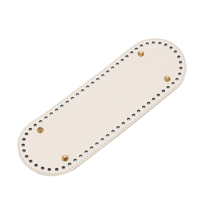 Fondo Ovalado de 30*10 cm para Bolso Tejido Accesorios para Bolsos de Cuero PU Fondo Hecho a Mano Fondo para Bolso de Ganchillo DIY Parte de Bolso de Color Sólido