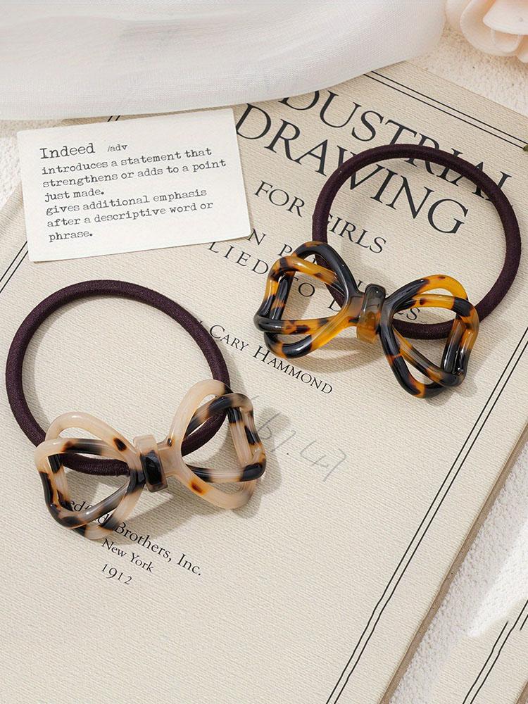 1pc Turtle Patterned Bow Headband Strong Elasticity Brown Rope Design Retro Fashionable Suitable for Appointment Outdoor Use
