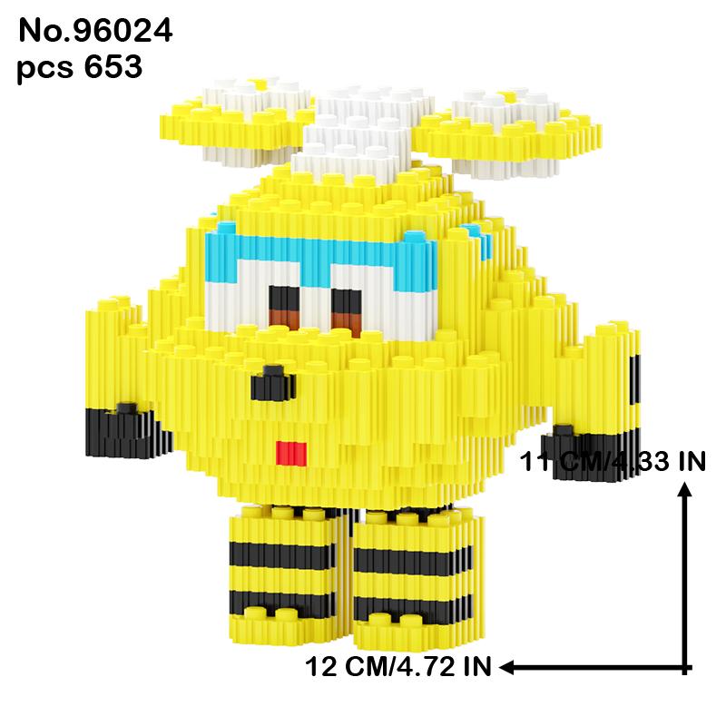 Mini Tino Jett Dizzy Anime Deformation Plane Robot Figures Kids Toys Gifts Building Block Toy Party Christmas Gift Decorations