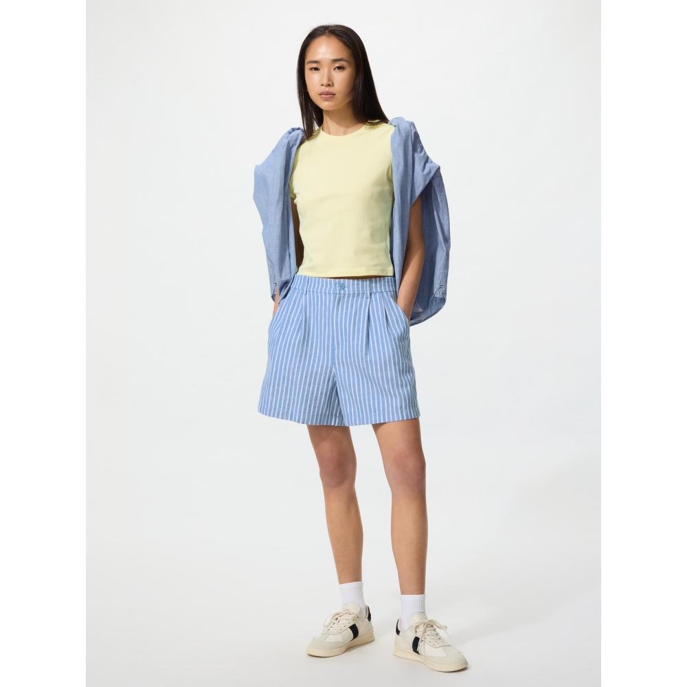 Uniqlo Linen Cotton Short Pants  Stripe 