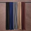 Luxurious Cotton Hijab Scarf for Women Breathable Comfortable Ruffled Trim Head Wrap Shawl Wrap for Culture Event Wear