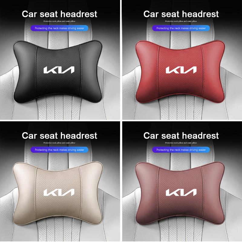 AHD1 1Pcs Car Headrest Auto Breathable Seat Neck Pillow Accessories For KIA K3 Sportage Carnival K5 Seltos Pegas KX1 EV5 Sonet EV6 K4