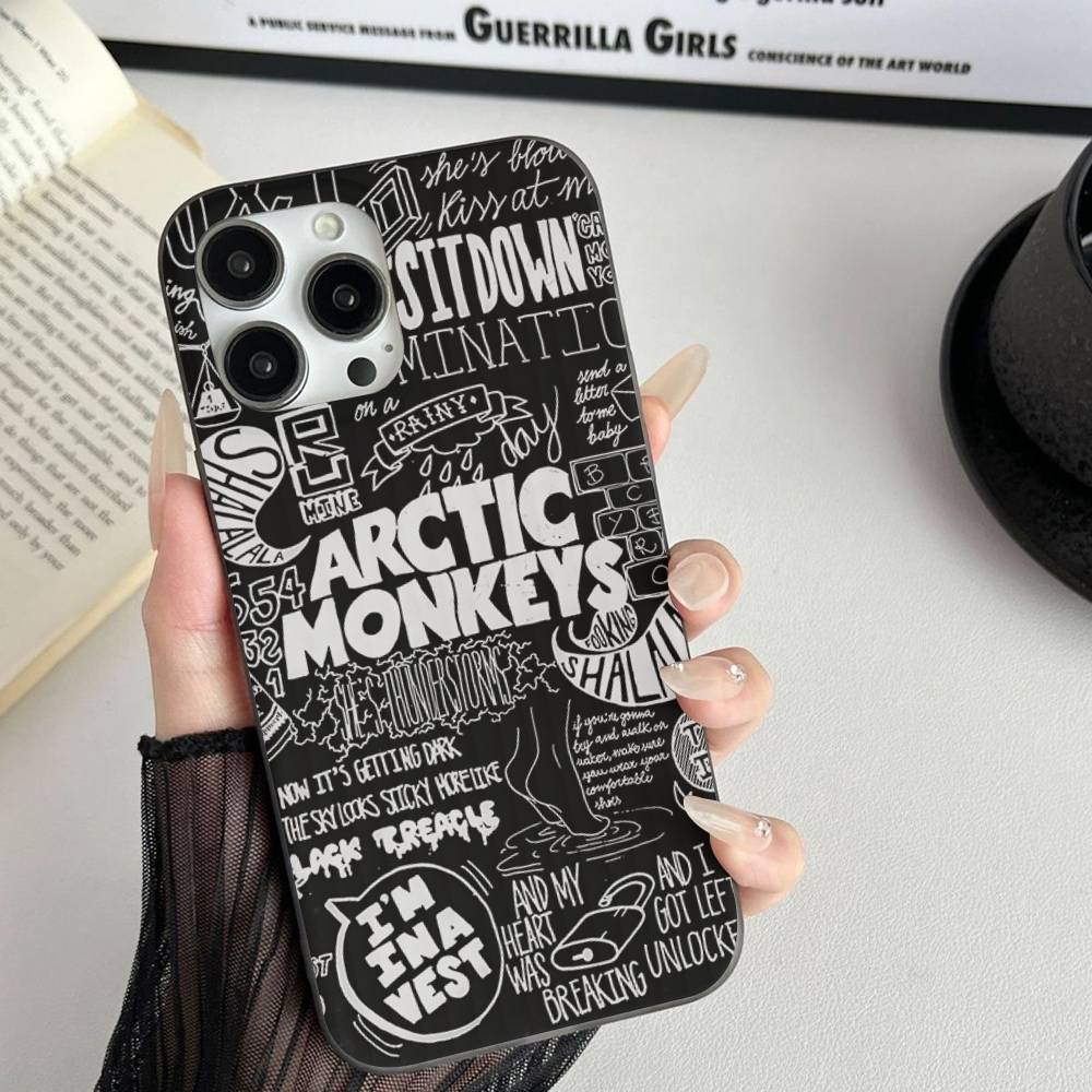 

Logo A-Arctic M-Monkeys For IPhone 16 15 14 13 12 11 17 Pro Max Plus Wave Corrugated Phone Case Anti Drop Cover iPhone 12pro max