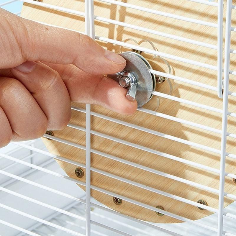 Multifunctional Chew Resistant Wood Perch for Parrots Cage Toy Cage Mount Swing Bed For Stress Relief And Play