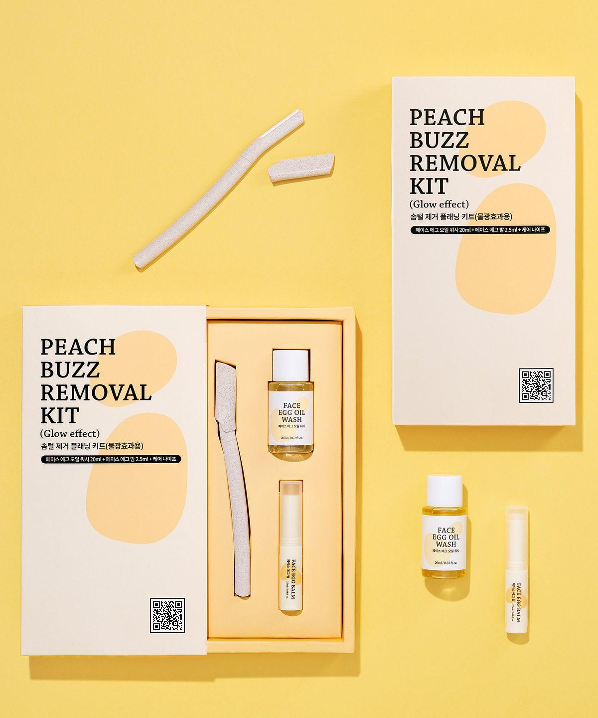 Facial Exfoliation & Peach Hair Removal Planning Kit, Dewy Glow Effect, Face Derma Planning