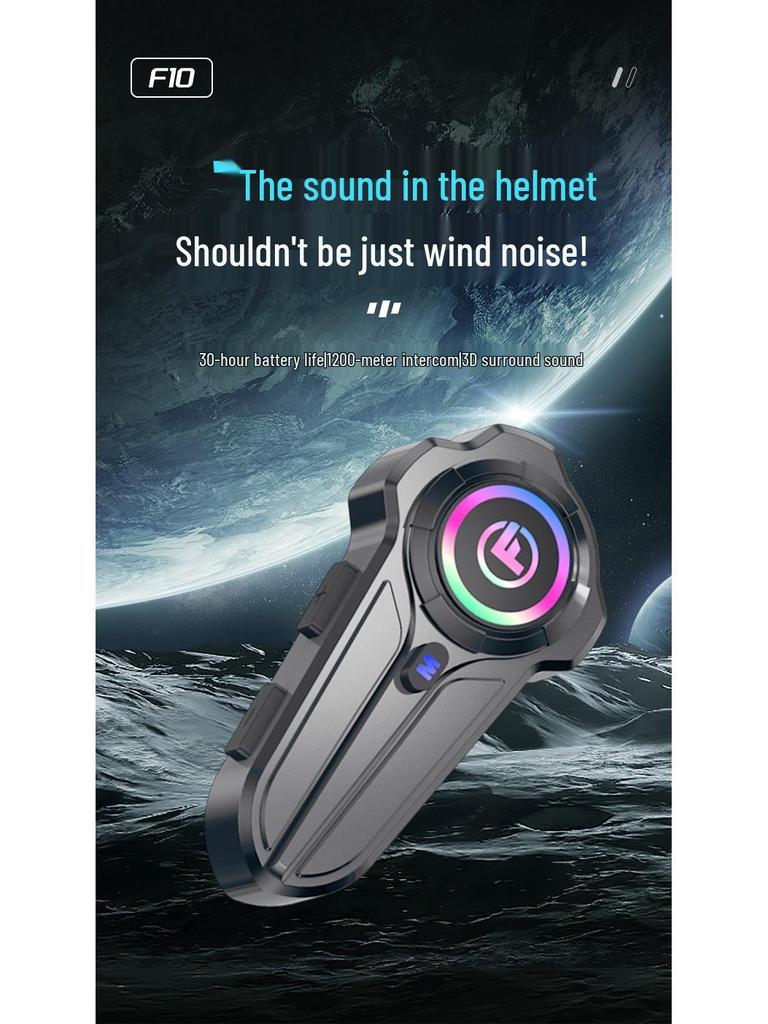 Bluetooth Motorcycle Helmet Headset F20pro: Cross-Brand Intercom, Two-Person Riding, Music Sharing.