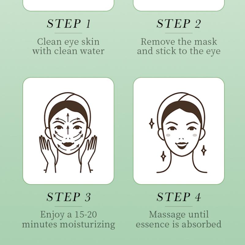 Aloe Vera Eye Mask SADOER Collagen Improves Dark Circles Eye Pattern Eye Bags