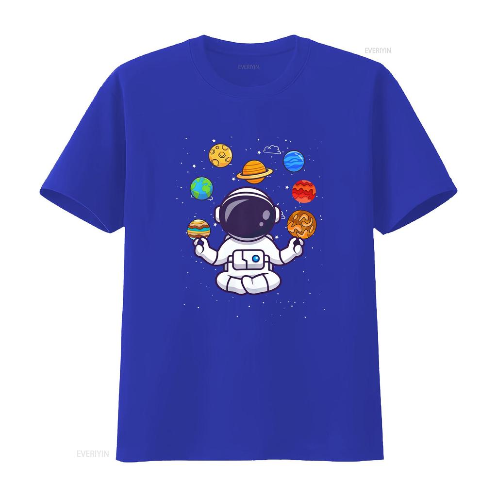 Astronaut Planets T Shirt Space Astronomy Lovers Spaceunisex Boys Kids Vintage Washed Streetwear Top For Everyday Wear Homme