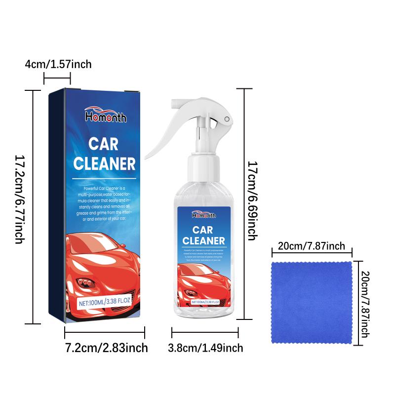 Interior and Exterior Car Cleaning Spray No Rinse Multi Use for Dashboards Seats Engines DIY Detailing At Home or Garage