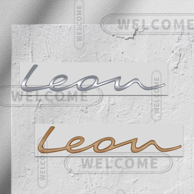 Emblema Lettere Auto Metallo 3D Per Logo Leon 5f MK3 MK2 Badge Adesivo Rame Opaco Decalcomanie Baule Accessori Styling