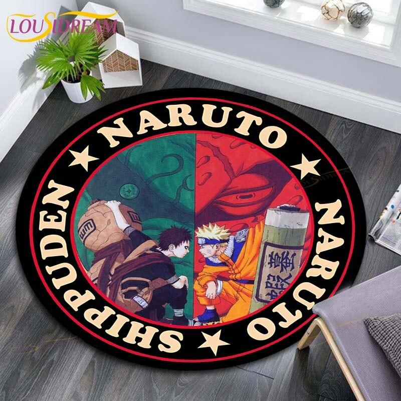 

Мультфільм Наруто круглі килимки Геометричні протиковзкі живі підлогові килимки Декор кімнати Домашні килимки alfombra naruto play mat baby 60cm